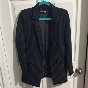 Women’s Navy Pinstripe Suit